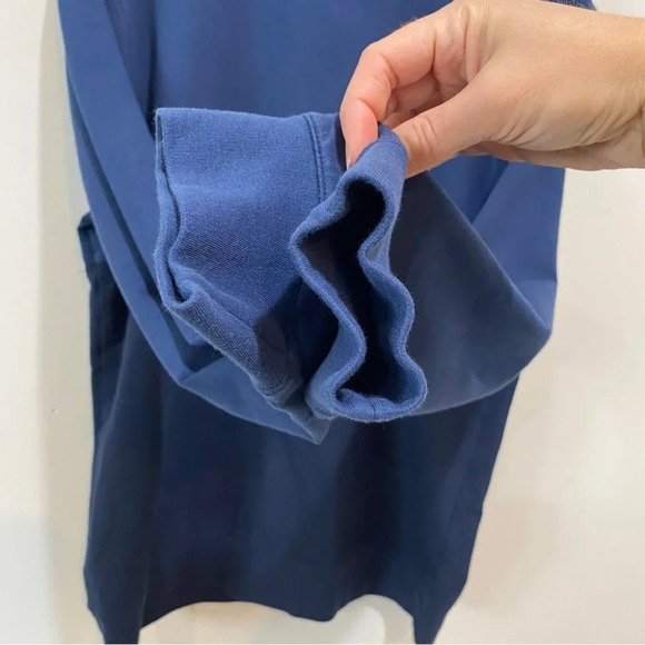 Aether Mens L Pullover Crewneck Color Block Navy Blue Sweatshirt - Picture 15 of 16